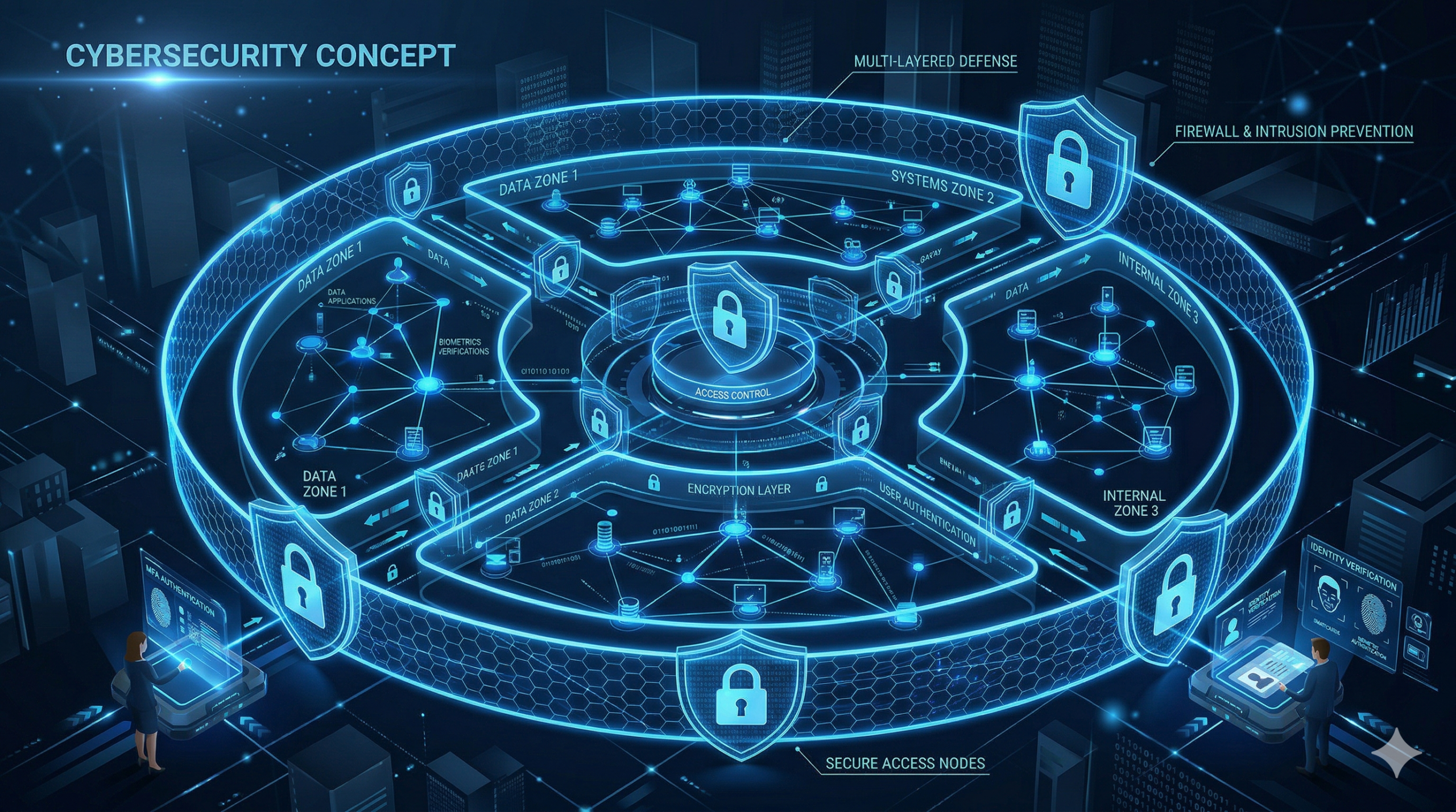zero trust cybersecurity with secure network access and digital protection